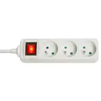 Lindy 73124 base múltiple 3 salidas AC Interior Blanco