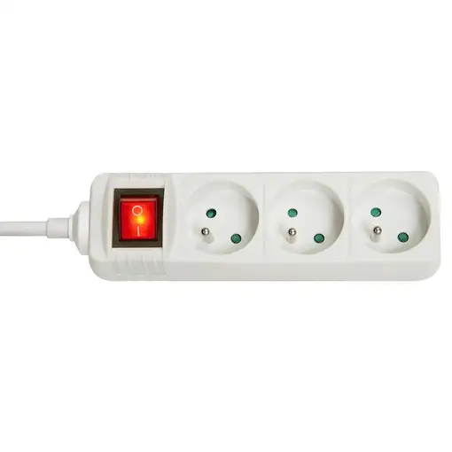 Lindy 73124 base múltiple 3 salidas AC Interior Blanco