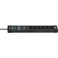 Brennenstuhl 1951160401 base múltiple 3 m 6 salidas AC Interior Negro