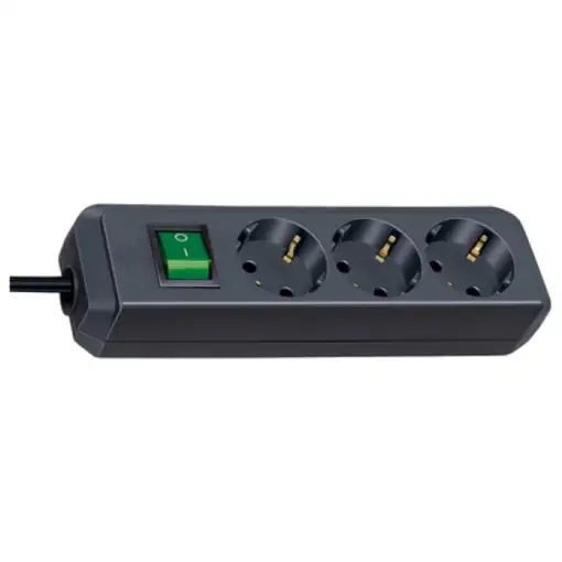 Brennenstuhl Eco-Line with switch and 1,5 mm² Ø cable base múltiple 5 m 3 salidas