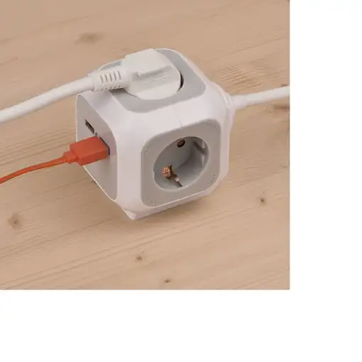 Brennenstuhl 1150100 base múltiple 1,4 m 4 salidas AC Interior Gris, Blanco