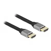 DeLOCK Cable HDMI de ultra alta velocidad 48 Gbps 8K 60 Hz gris 1 m certificado