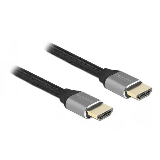 DeLOCK Cable HDMI de ultra alta velocidad 48 Gbps 8K 60 Hz gris 1 m certificado