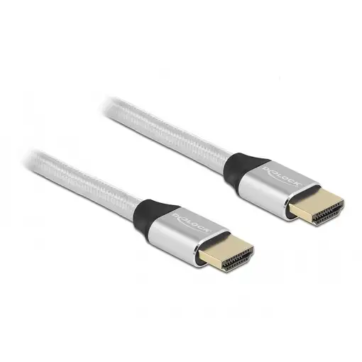 DeLOCK Cable HDMI de ultra alta velocidad 48 Gbps 8K 60 Hz plata 3 m certificado