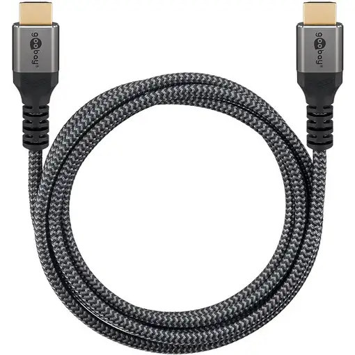 Goobay 65262 cable HDMI 3 m HDMI tipo A (Estándar) Negro, Plata