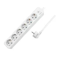 LogiLink LPS247 base múltiple 1,5 m 6 salidas AC Interior Blanco LogiLink LPS247 base múltiple 1,5 m 6 salidas AC Interior Blanco
