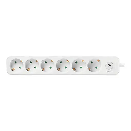 LogiLink LPS247 base múltiple 1,5 m 6 salidas AC Interior Blanco