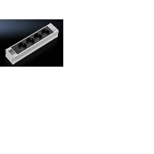 Rittal DK 7856.100 base múltiple 4 salidas AC Interior Aluminio, Negro