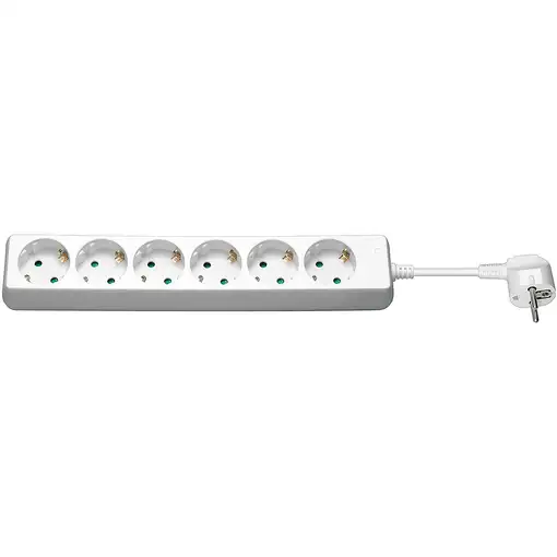 Goobay 51079 base múltiple 3 m 6 salidas AC Interior Blanco