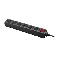 LogiLink LPS202B base múltiple 1,4 m 6 salidas AC Negro