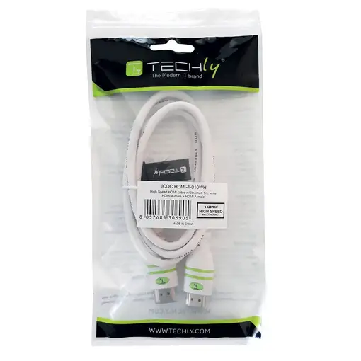 Techly 5.0m HDMI M/M cable HDMI 5 m HDMI tipo A (Estándar) Blanco