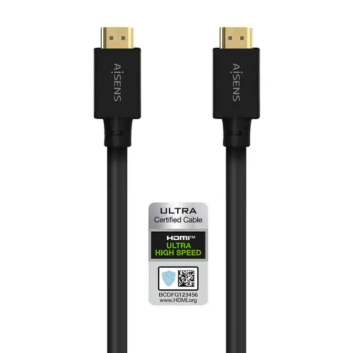 AISENS Cable HDMI V2.1 Ultra Alta Velocidad / Hec 8K@60Hz 48Gbps, A/M-A/M, Negro,
