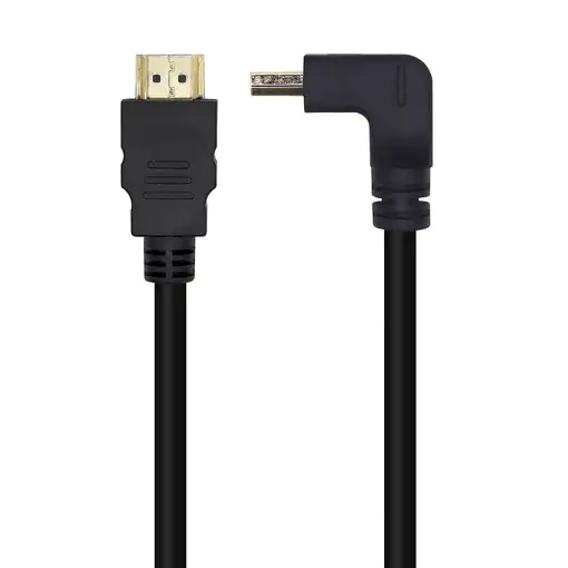 AISENS Cable HDMI V2.0 Acodado Premium Alta Velocidad / HEC 4K@60Hz 18Gbps, A/M-A/