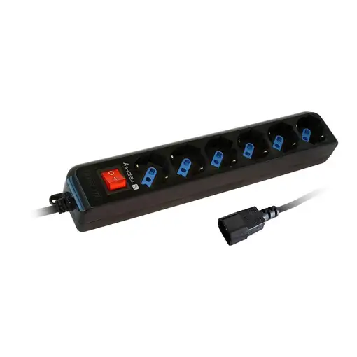 Techly IUPS-PCP-6V base múltiple 1,5 m 6 salidas AC Negro