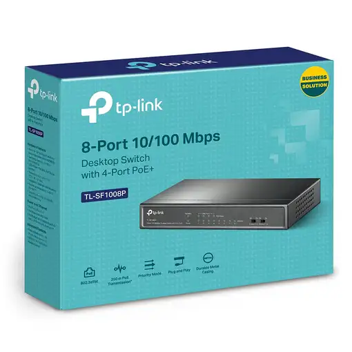 TP-Link TL-SF1008P No administrado Fast Ethernet (10/100) Energía sobre Ethernet (