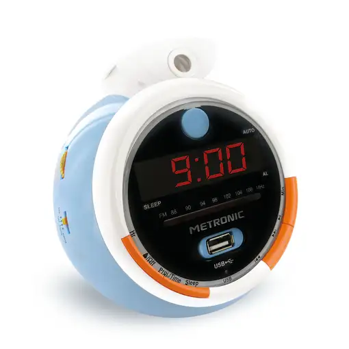 Radio despertador FM USB con proyector doble alarma LE PETIT PRINCE 477342