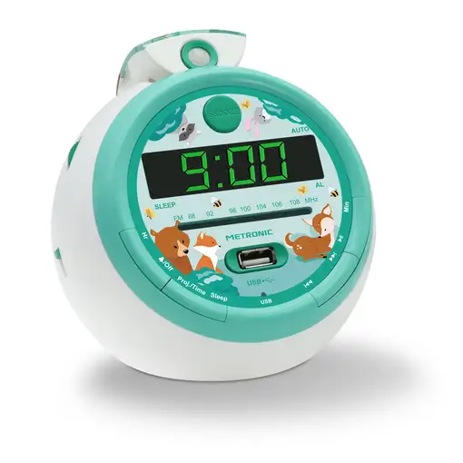 Radio Reloj Despertador Digital para niños con proyector Metronic 477343