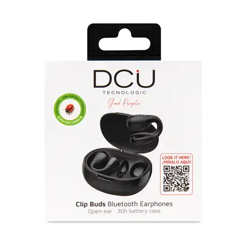 DCU Tecnologic Auriculares Bluetooth CLIP BUDS negros
