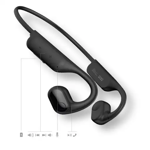 DCU Tecnologic Auriculares Bluetooth de conducción aérea Open-Ear negros