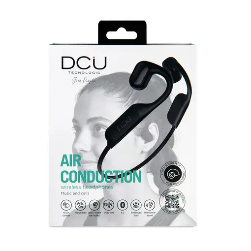 DCU Tecnologic Auriculares Bluetooth de conducción aérea Open-Ear negros