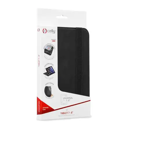 Celly UNITAB78BK funda para tablet 20,3 cm (8") Folio Negro