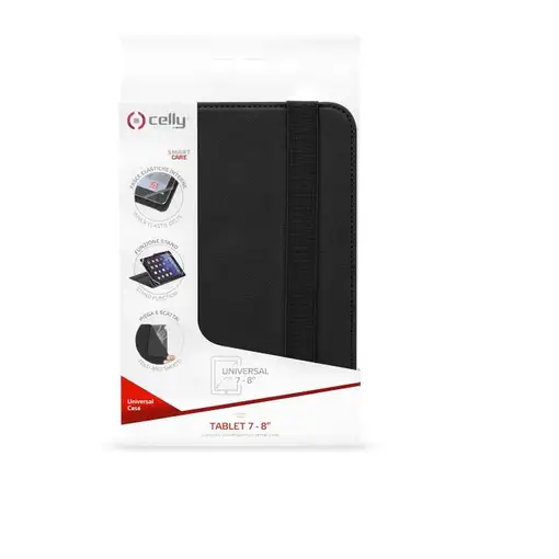 Celly UNITAB78BK funda para tablet 20,3 cm (8") Folio Negro