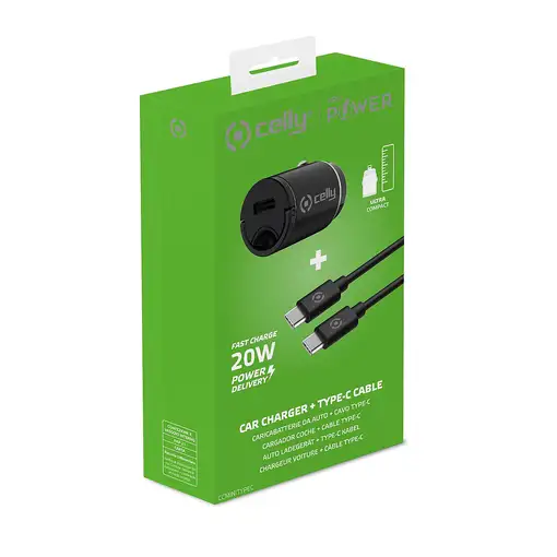 Celly CCMINITYPEC cargador de dispositivo móvil Smartphone, Tableta Negro Encended