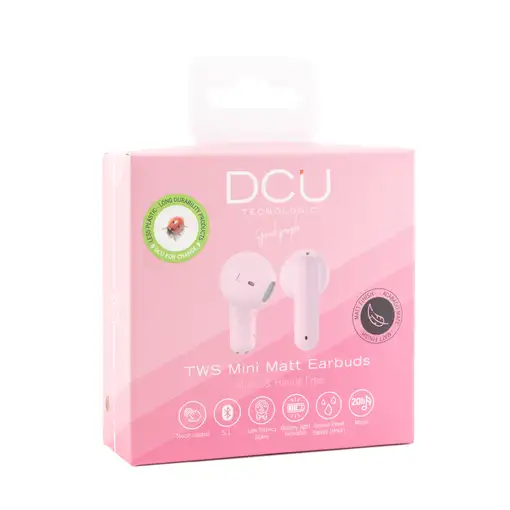 Auriculares Mini Mate Bluetooth 5.1 baja latencia y manos libres rosas