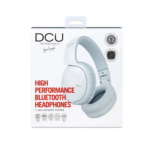Auriculares Bluetooth 5.0 multifunción blancos con radio y micrófono