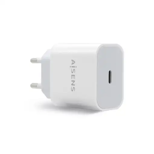 AISENS Cargador USB-C PВ3.0 1 Puerto 1x USB-C 20 W, Blanco