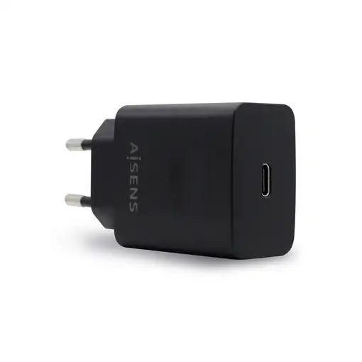 AISENS Cargador USB-C PD 3.0 1 Puerto 1x USB-C 20 W, Negro