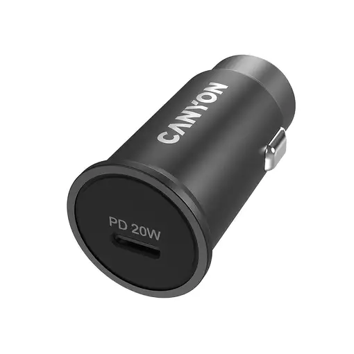 Canyon Cargador de coche C-20 PD 20W USB-C Negro