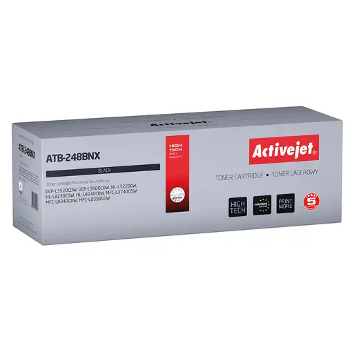 Activejet ATB-248BNX Toner para impresoras Brother; Recambio Brother TN248XLBK; Su