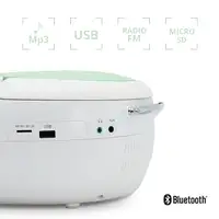 Radio CD Eden Bluetooth, puerto USB MP3, lector tarjeta Micro SD Metronic 477186