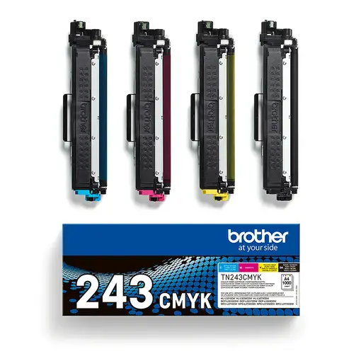 Brother TN-243CMYK cartucho de tóner 1 pieza(s) Original Negro, Cian, Magenta, Ama
