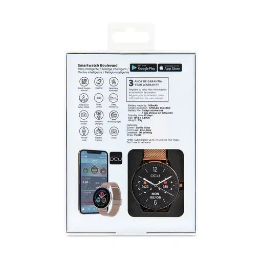 Smartwatch DCU Advance Tecnologic BOULEVARD  (1,3'') 360x360 Pixeles dorado
