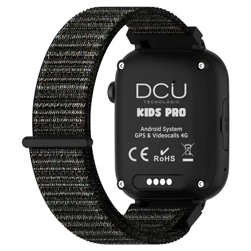 Smartwatch KIDS PRO GPS & videollamadas negro/correa tela negra
