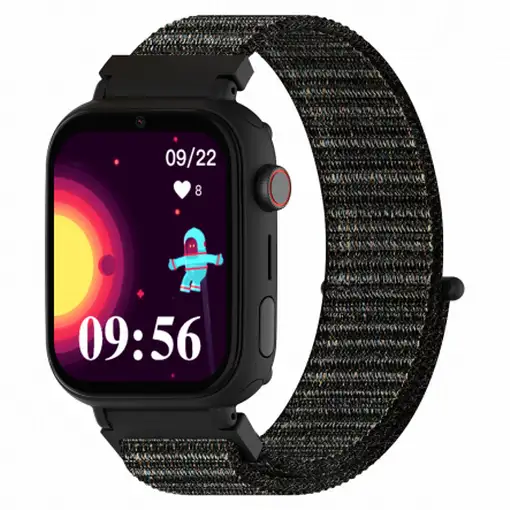 Smartwatch KIDS PRO GPS & videollamadas negro/correa tela negra