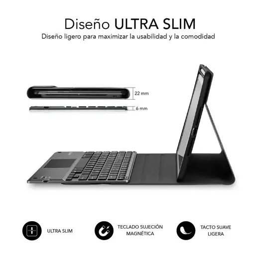 Funda Con Teclado Retroiluminado Keytab Pro Touchpad Ipad Pro 11\ 21/20 Negro