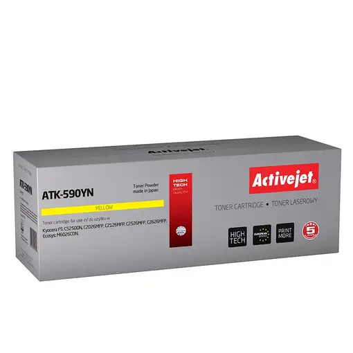 Activejet Cartucho de tóner ATK-590YN (repuesto Kyocera TK-590Y; Supreme; 5000 pág