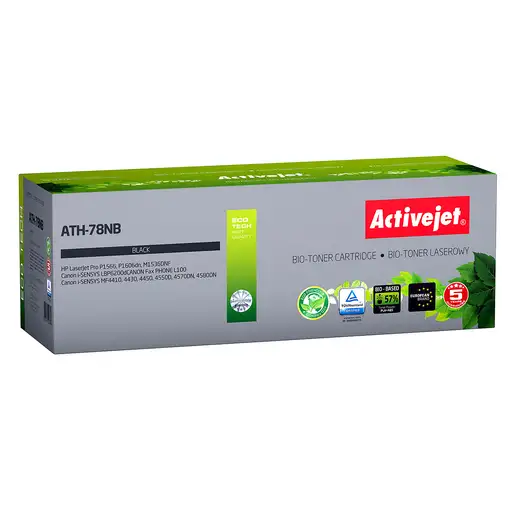 Activejet BIO Tóner ATH-78NB para impresoras HP, Canon, Recambio HP 78A CE278A, Ca