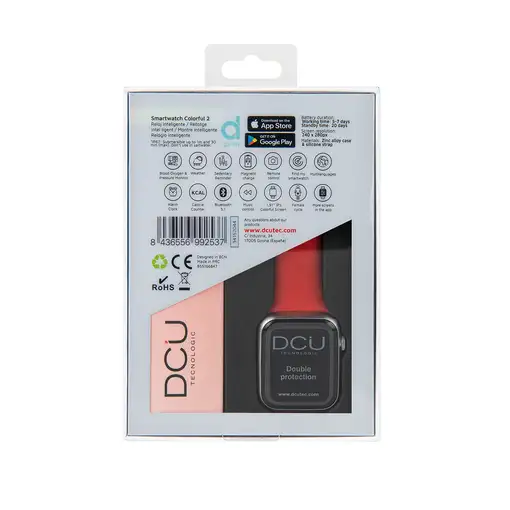 Smartwatch Colorful 2 con llamadas Bluetooth blanco y rojo