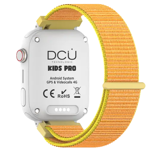 Smartwatch KIDS PRO GPS & videollamadas negro/correa tela naranja