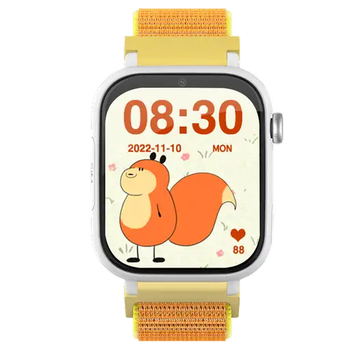 Smartwatch KIDS PRO GPS & videollamadas negro/correa tela naranja