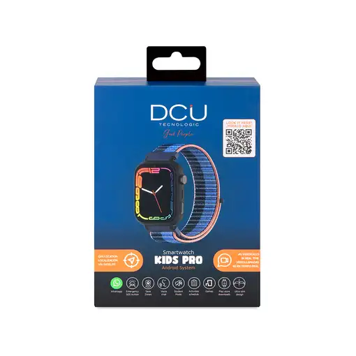 Smartwatch KIDS PRO GPS & videollamadas negro/correa tela negra y azul