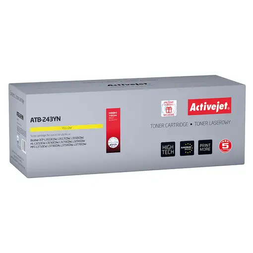 Activejet ATB-243YN (reemplazo de Brother TN-243Y; Estándar; 1000 páginas; Amarill