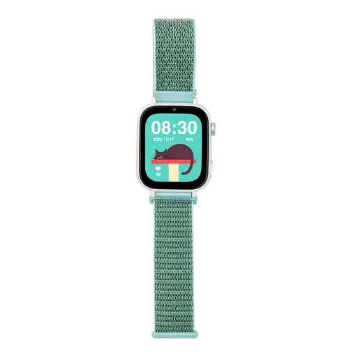 Smartwatch KIDS PRO GPS & videollamadas negro/correa tela verde