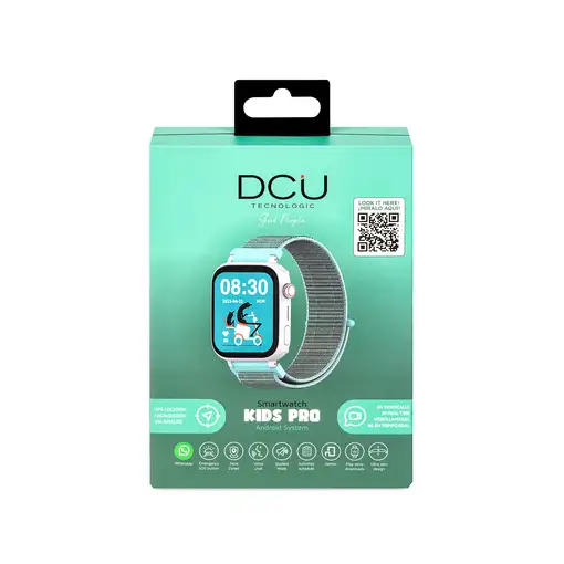 Smartwatch KIDS PRO GPS & videollamadas negro/correa tela verde