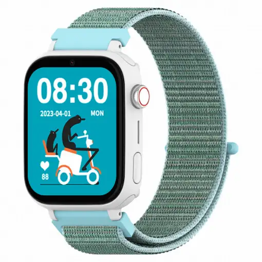 Smartwatch KIDS PRO GPS & videollamadas negro/correa tela verde