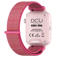 Smartwatch KIDS PRO GPS & videollamadas negro/correa tela rosa